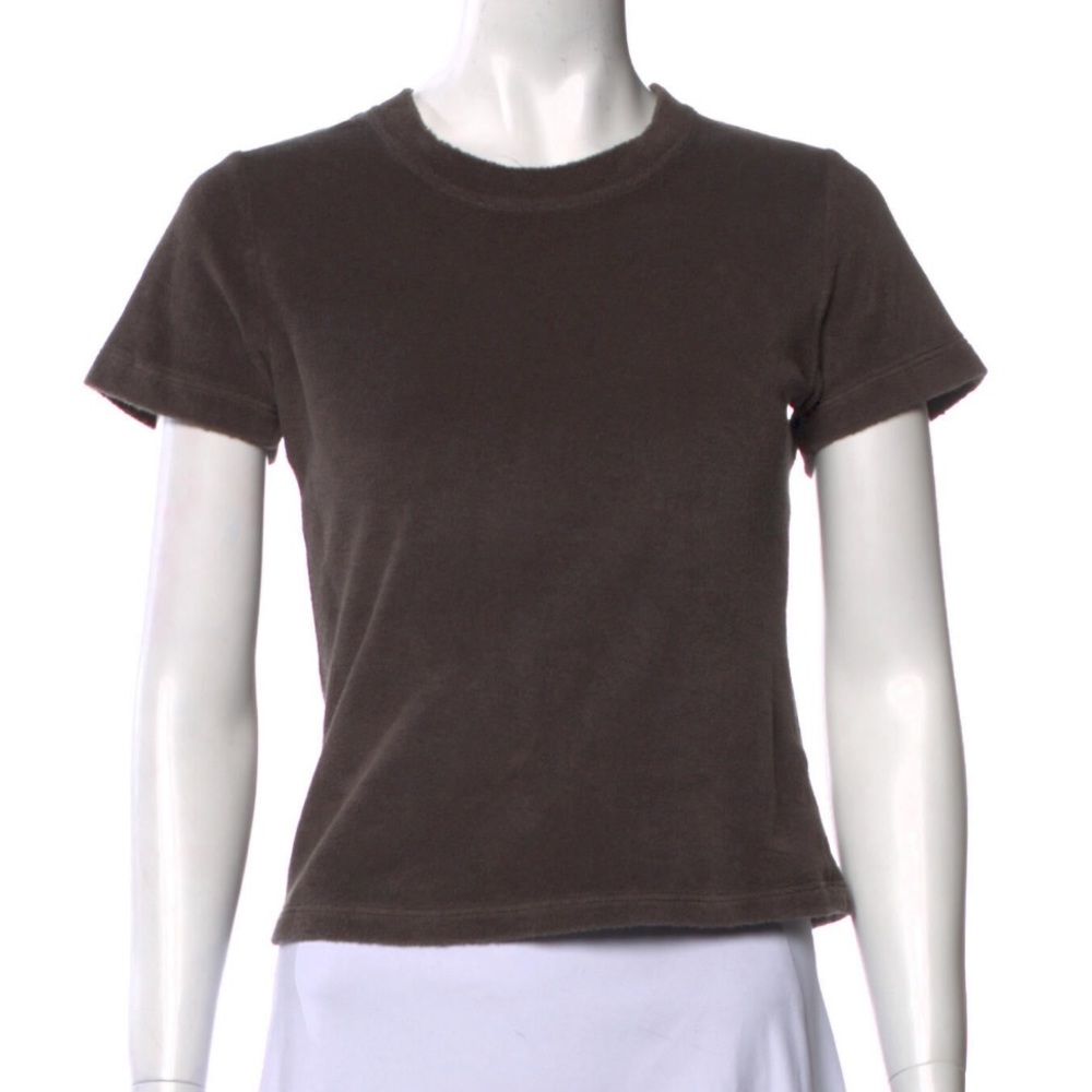Gil Rodriguez brown terry tee, size M